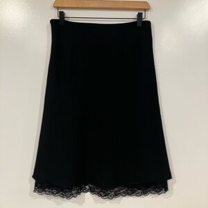 Vintage 90s Tommy Hilfiger A Line Skirt with Lace Trim – Made in Canada